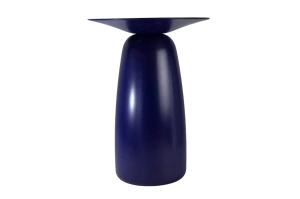 Holztisch Kayani Baobab 44 in verschiedenen Farben / Höhe 44 cm / Marineblau