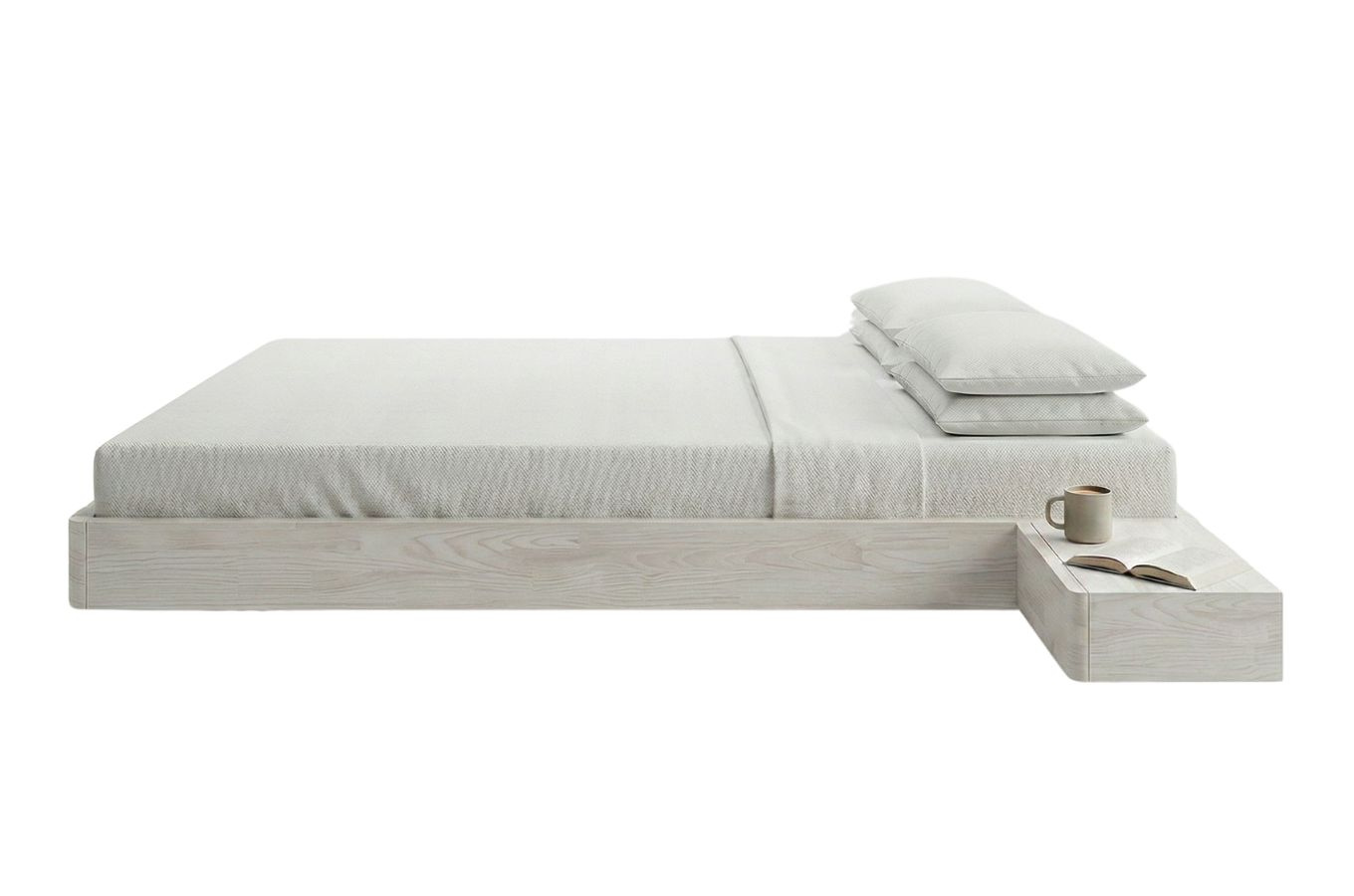 Schwebebett aus Buchenholz Visby LENA FLAT – mit oder ohne Nachttische