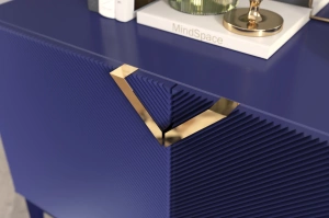 Holzkommode Visby Demi Long / 201,5 Cm / Marineblau