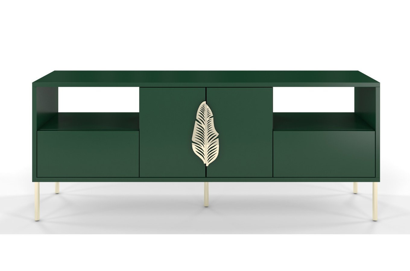 Skandica Merlin Tv-Schrank Mit Goldenen Details / 138 Cm / Grün