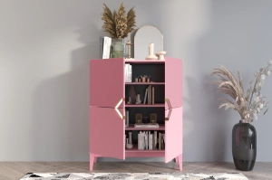 Holzkommode Visby Demi High / 100 Cm / Puderrosa