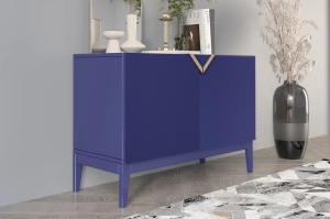 Holzkommode Visby Demi Long 2D / 100,5 Cm / Marineblau
