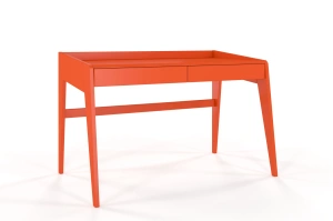 Schreibtisch / Schminktisch mit Schubladen aus Buchenholz Visby Lisa / Orange