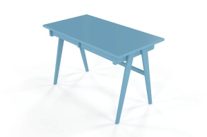 Schreibtisch / Schminktisch mit Schubladen aus Holz Visby Edda / Pastellblau