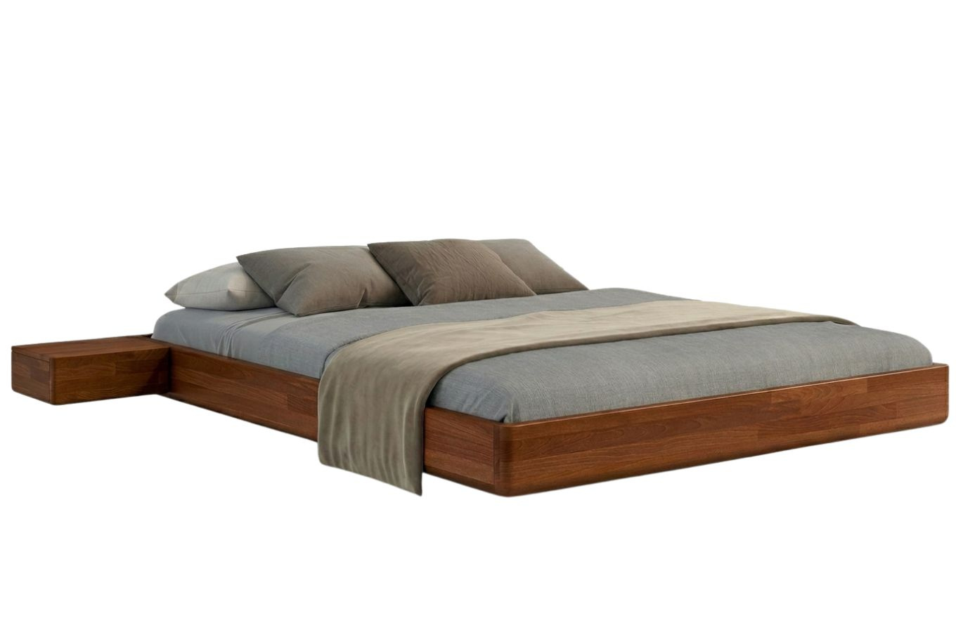 Schwebebett aus Buchenholz Visby LENA FLAT – mit oder ohne Nachttische
