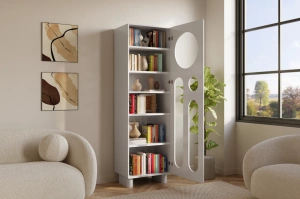 Modernes Regal mit durchbrochenen Fronten Skandica Oko / 60 cm / Weiß