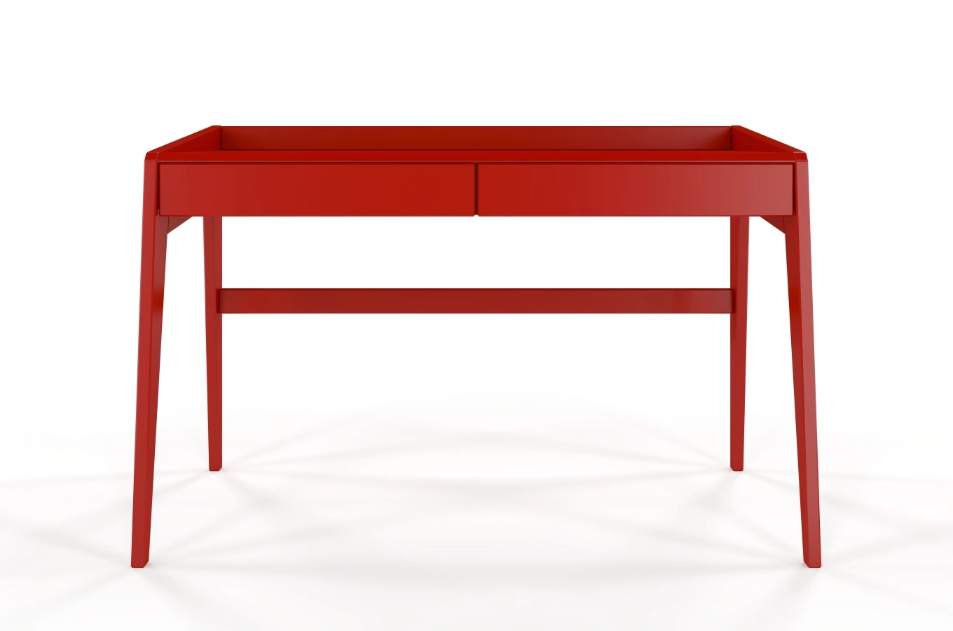 Schreibtisch / Schminktisch mit Schubladen aus Buchenholz Visby Lisa / Rot