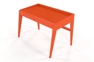 Schreibtisch / Schminktisch mit Schubladen aus Buchenholz Visby Lisa / Orange