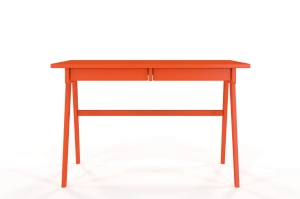 Schreibtisch / Schminktisch mit Schubladen aus Holz Visby Edda / Orange