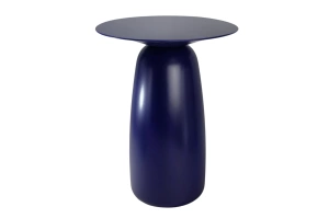 Holztisch Kayani Baobab 44 in verschiedenen Farben / Höhe 44 cm / Marineblau