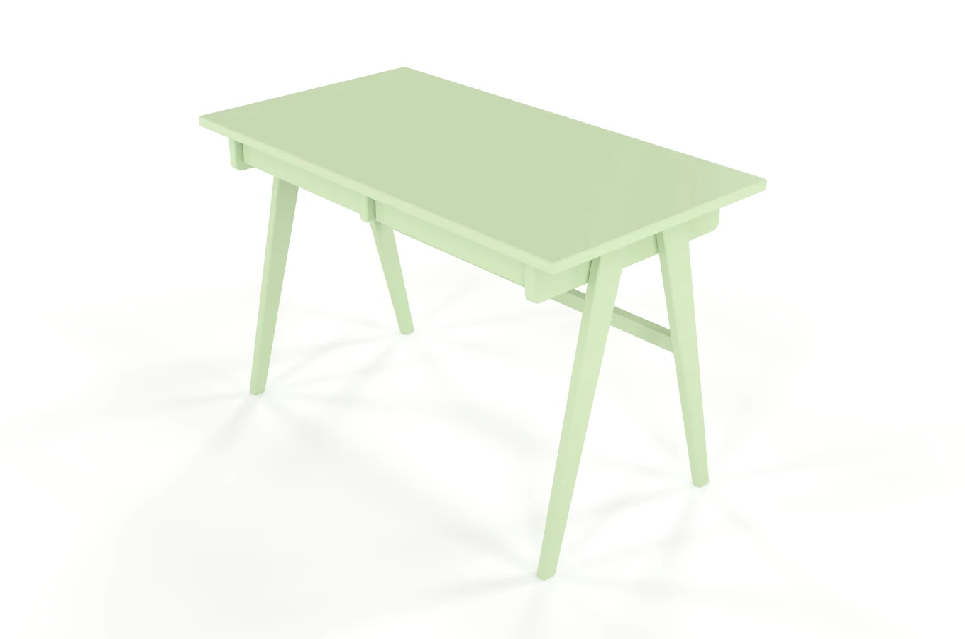 Schreibtisch / Schminktisch mit Schubladen aus Holz Visby Edda / Pastellgrün