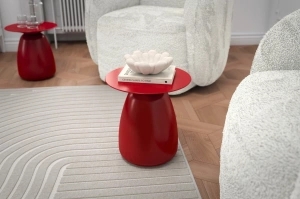 Holztisch Kayani Baobab 34 in verschiedene Farben / Höhe 34 cm / Rot