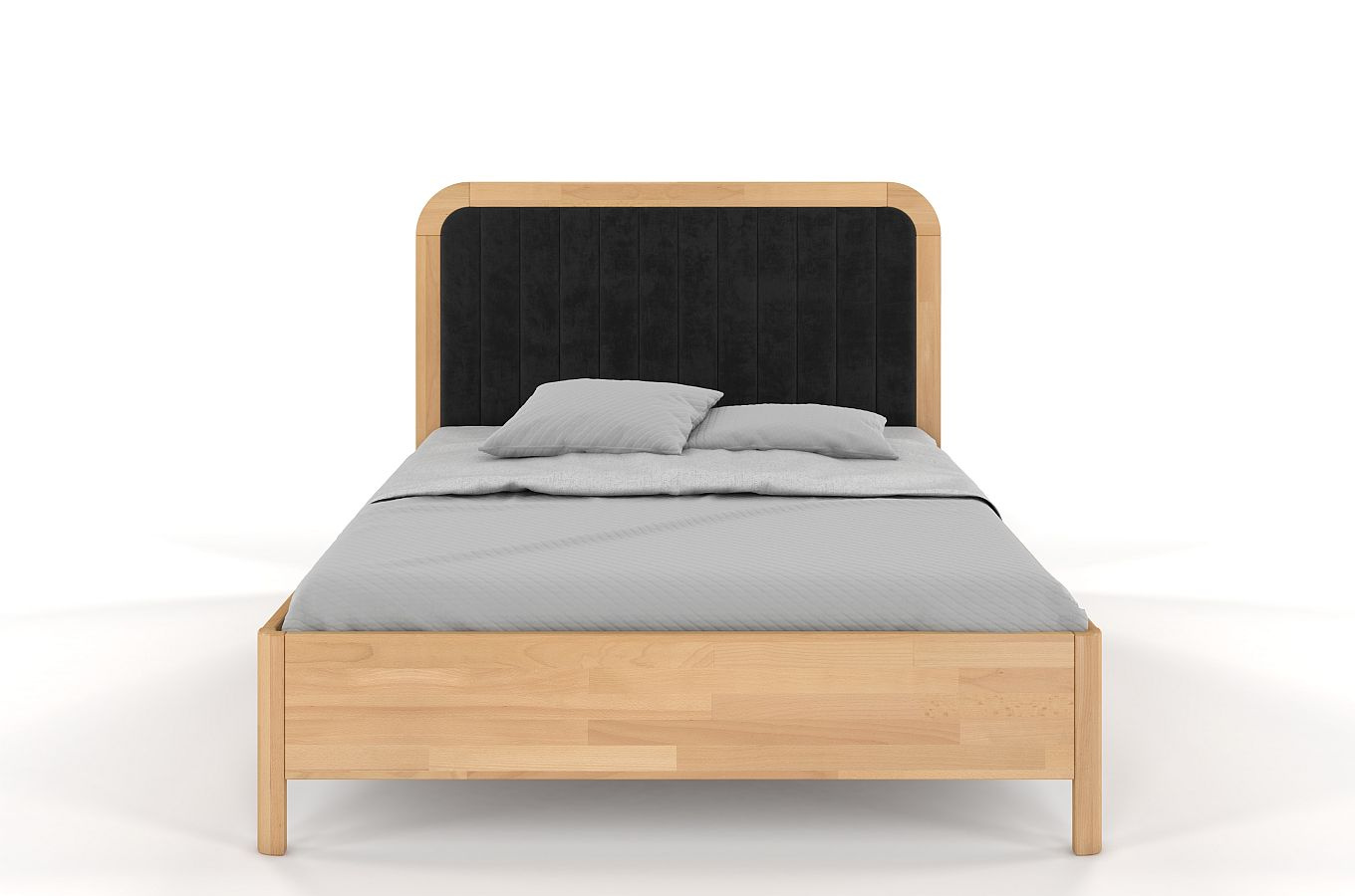 Polsterbett aus Buchenholz Visby MODENA mit hohem Kopfteil