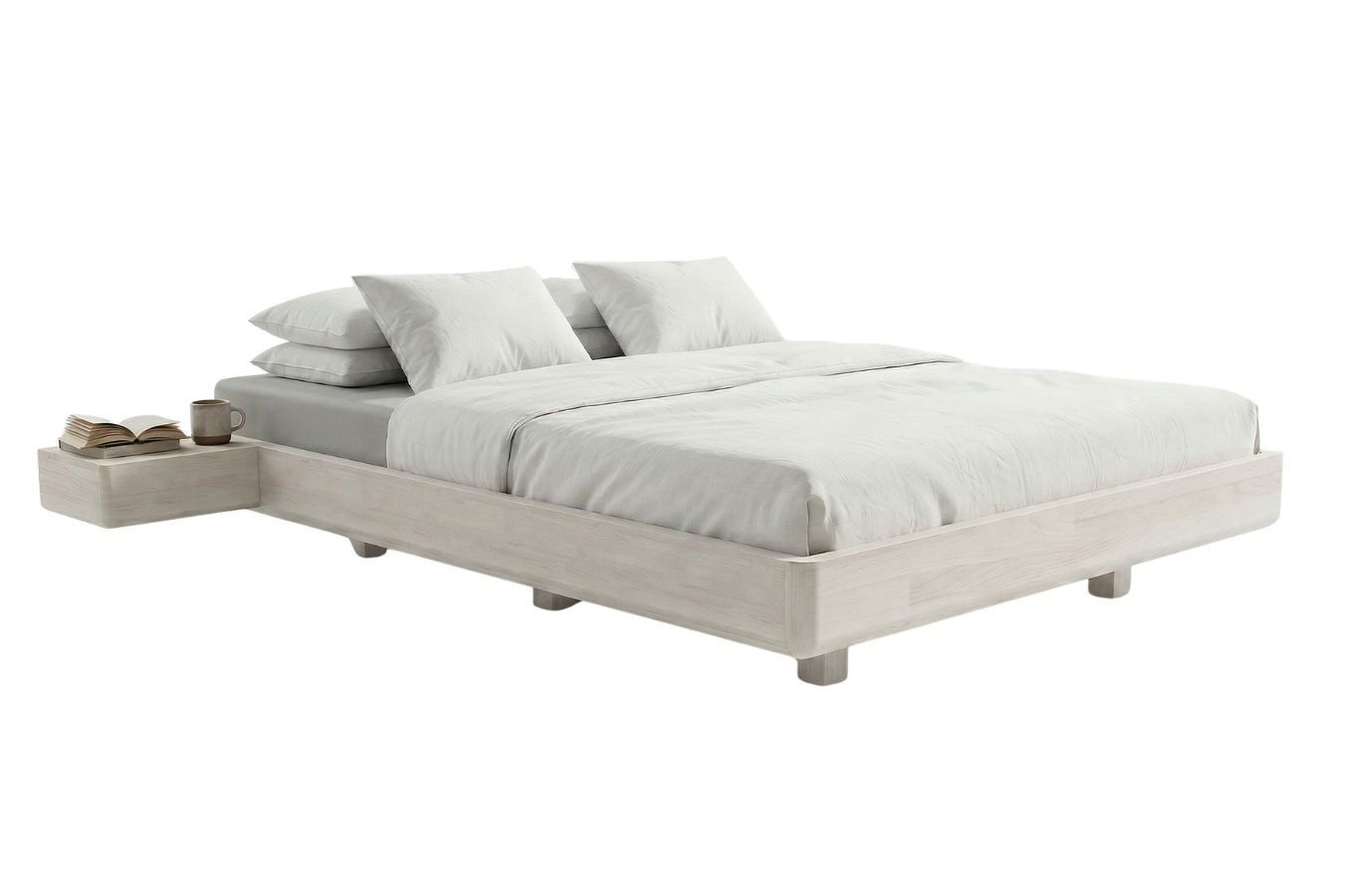 Schwebebett aus Buchenholz Visby LENA FLAT – mit oder ohne Nachttische