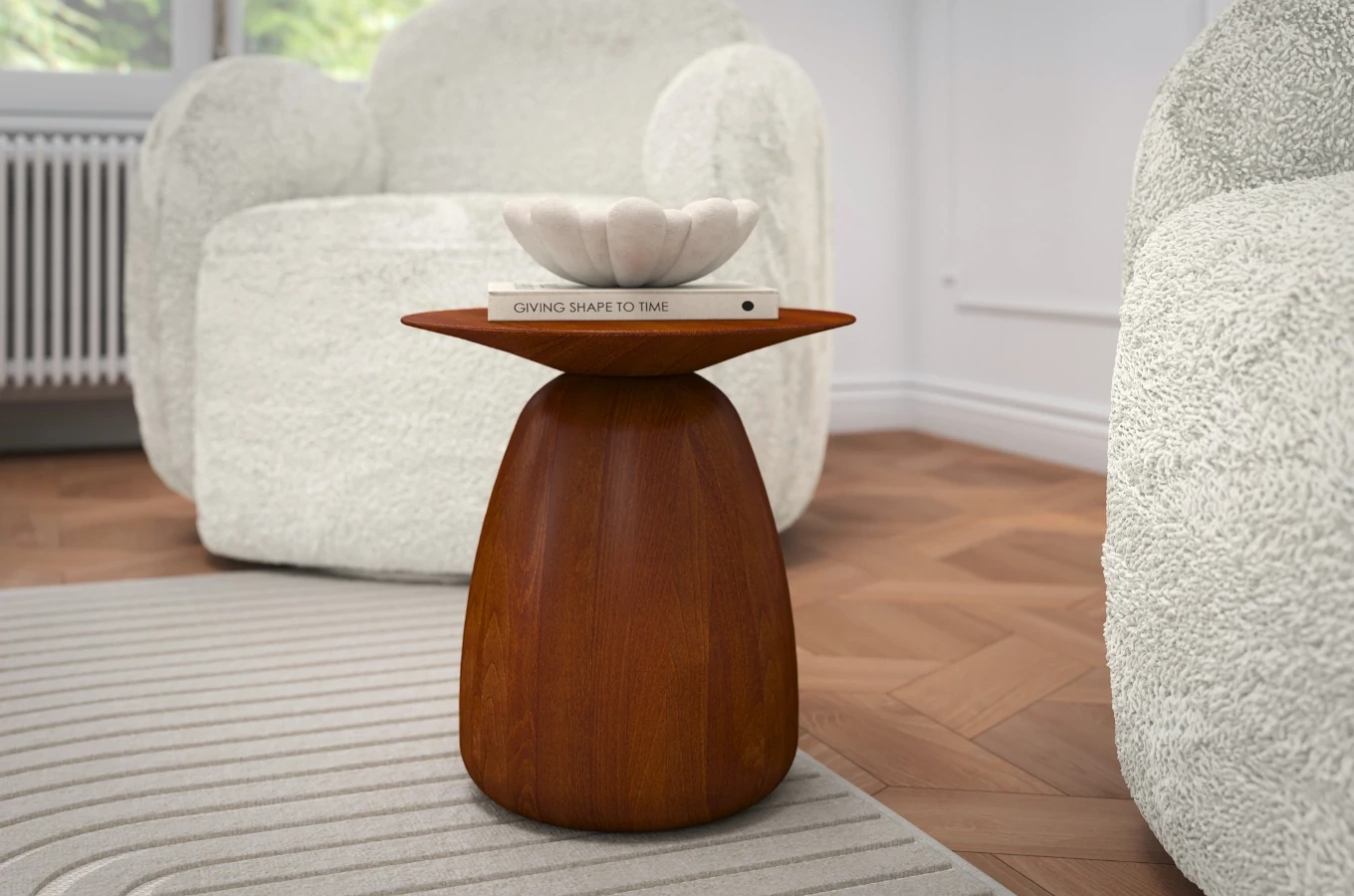 Holztisch Kayani Baobab 34 in verschiedene Farben / Höhe 34 cm