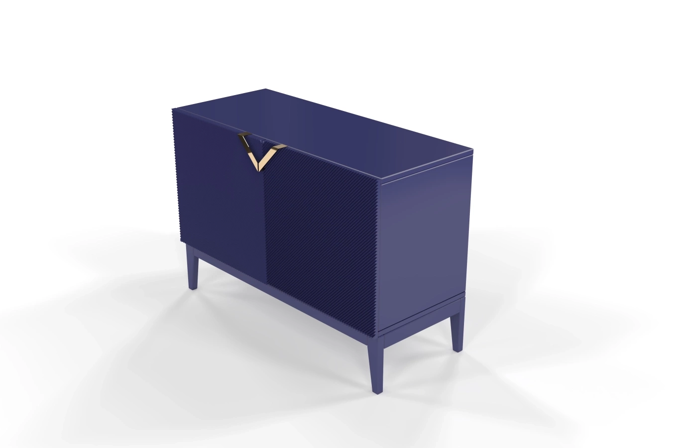Holzkommode Visby Demi Long 2D / 100,5 Cm / Marineblau