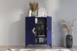 Holzkommode Visby Demi High / 100 Cm / Marineblau