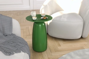 Holztisch Kayani Baobab 44 in verschiedenen Farben / Höhe 44 cm / Grün