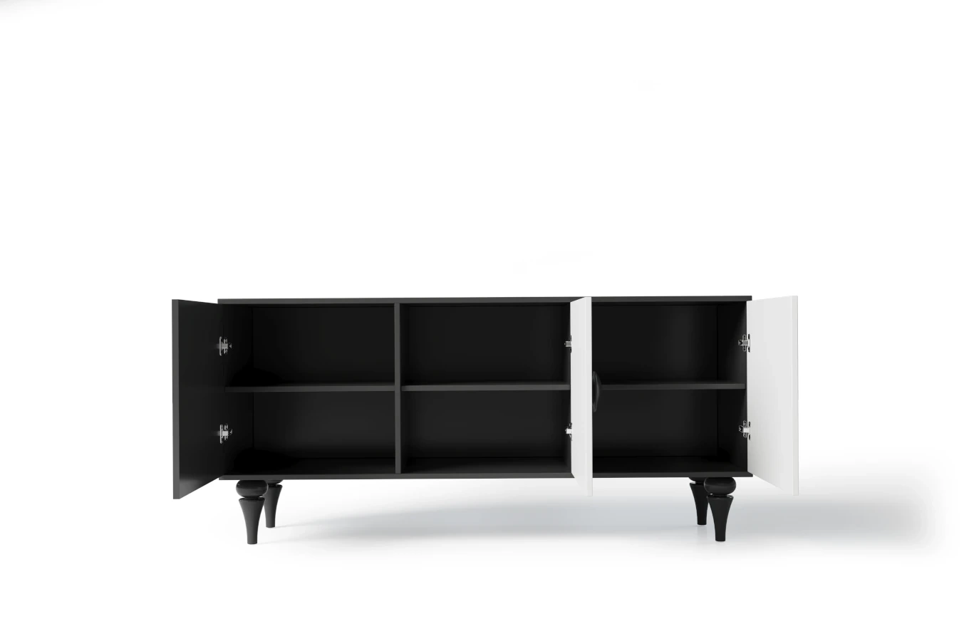 Moderne Kommode Dancan Paradis / 3 Fächer / 158 cm / Schwarz-Weiß