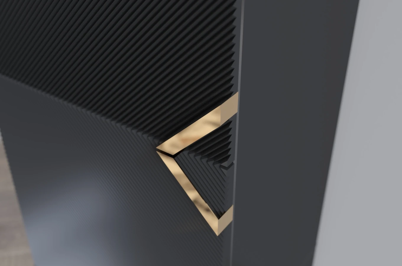 Holzkommode Visby Demi High 2D / 50,5 Cm / Schwarz