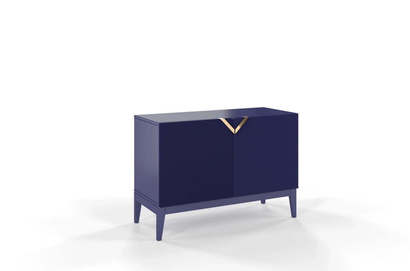 Holzkommode Visby Demi Long 2D / 100,5 Cm / Marineblau