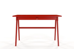 Schreibtisch / Schminktisch mit Schubladen aus Holz Visby Edda / Rot