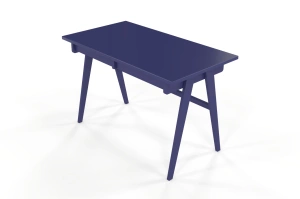 Schreibtisch / Schminktisch mit Schubladen aus Holz Visby Edda / Marineblau