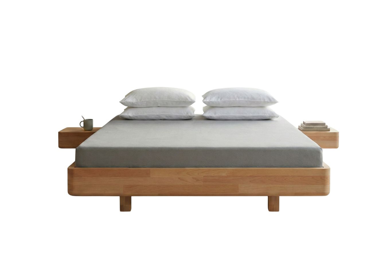 Schwebebett aus Buchenholz Visby LENA FLAT – mit oder ohne Nachttische
