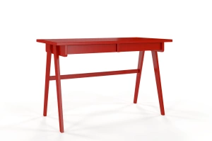 Schreibtisch / Schminktisch mit Schubladen aus Holz Visby Edda / Rot