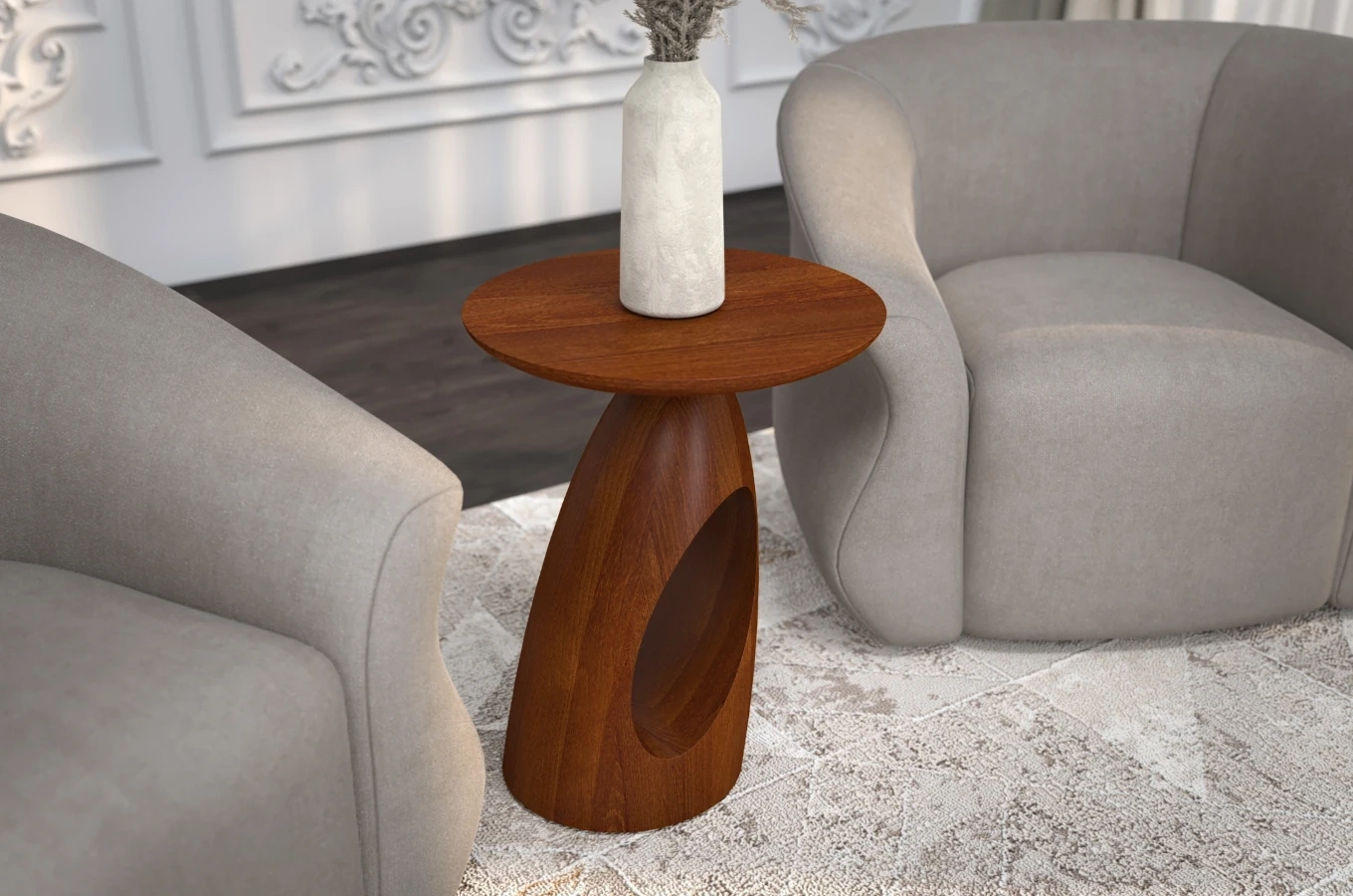 Holztisch Kayani Island verschiedene Farben / Höhe 40 cm