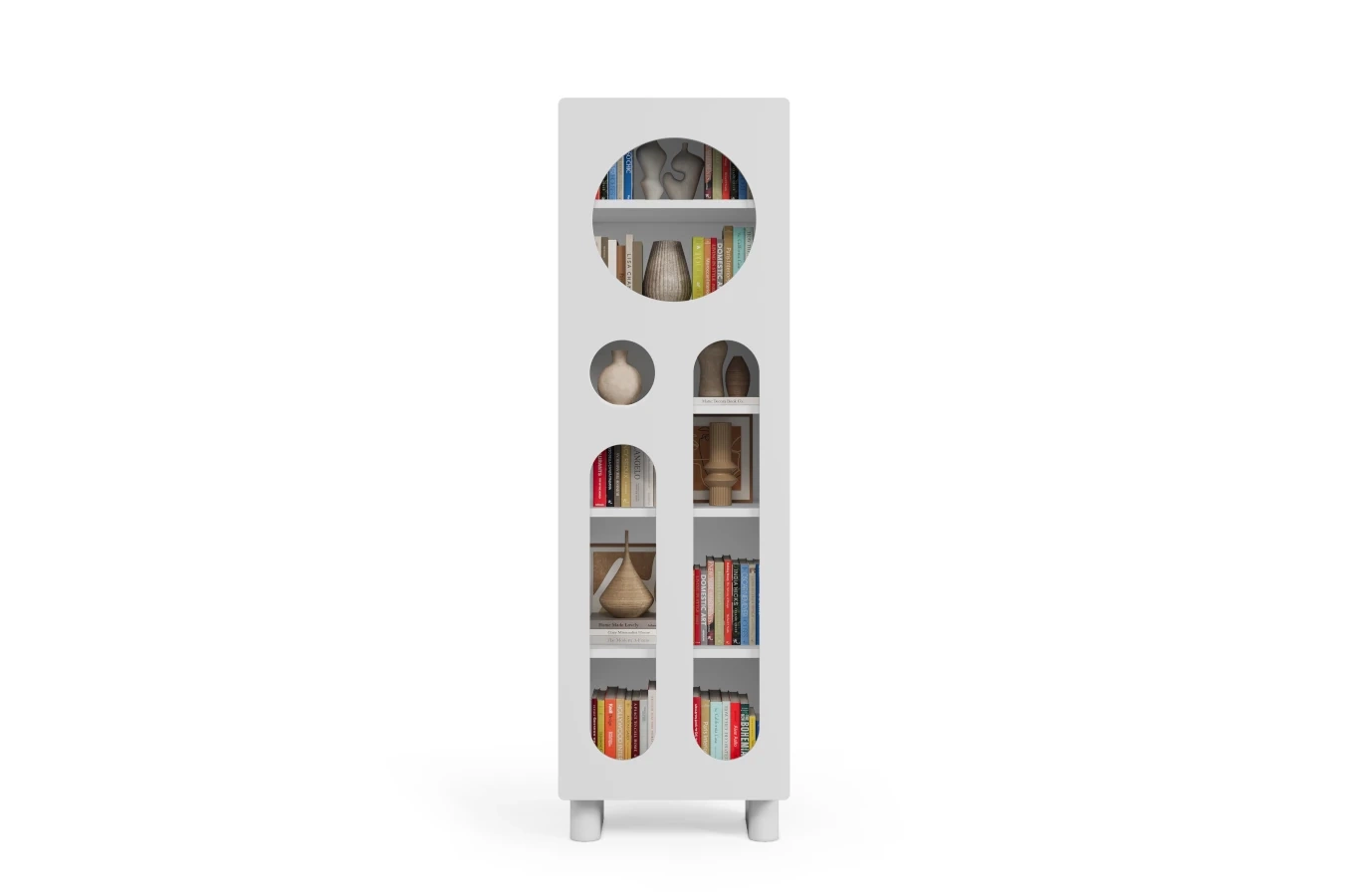 Modernes Regal mit durchbrochenen Fronten Skandica Oko / 60 cm / Weiß
