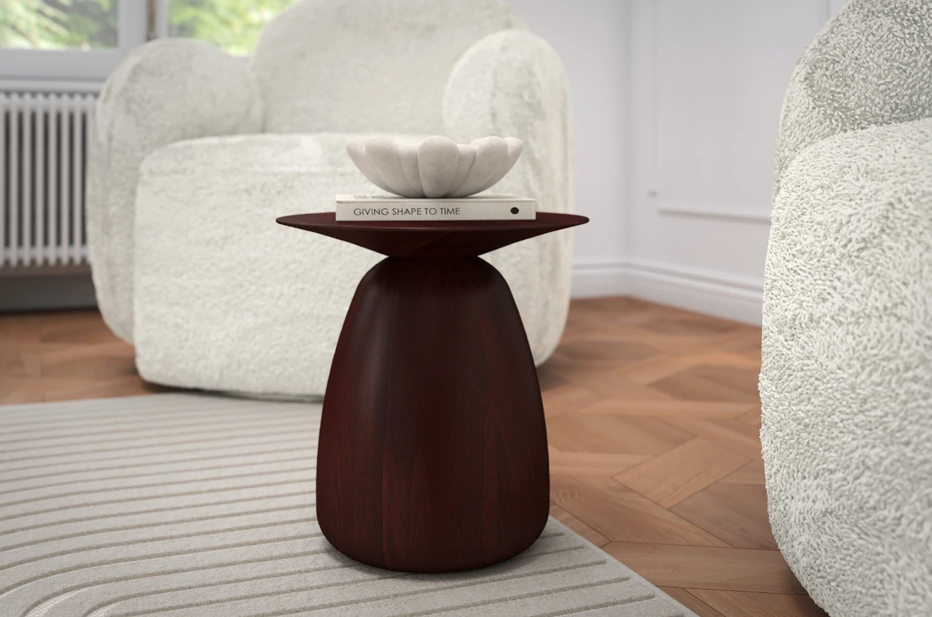 Holztisch Kayani Baobab 34 in verschiedene Farben / Höhe 34 cm