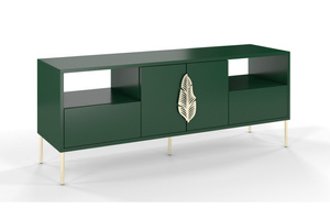 Skandica Merlin Tv-Schrank Mit Goldenen Details / 138 Cm / Grün