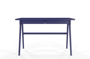 Schreibtisch / Schminktisch mit Schubladen aus Holz Visby Edda / Marineblau