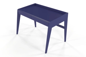 Schreibtisch / Schminktisch mit Schubladen aus Buchenholz Visby Lisa / Marineblau