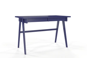 Schreibtisch / Schminktisch mit Schubladen aus Holz Visby Edda / Marineblau