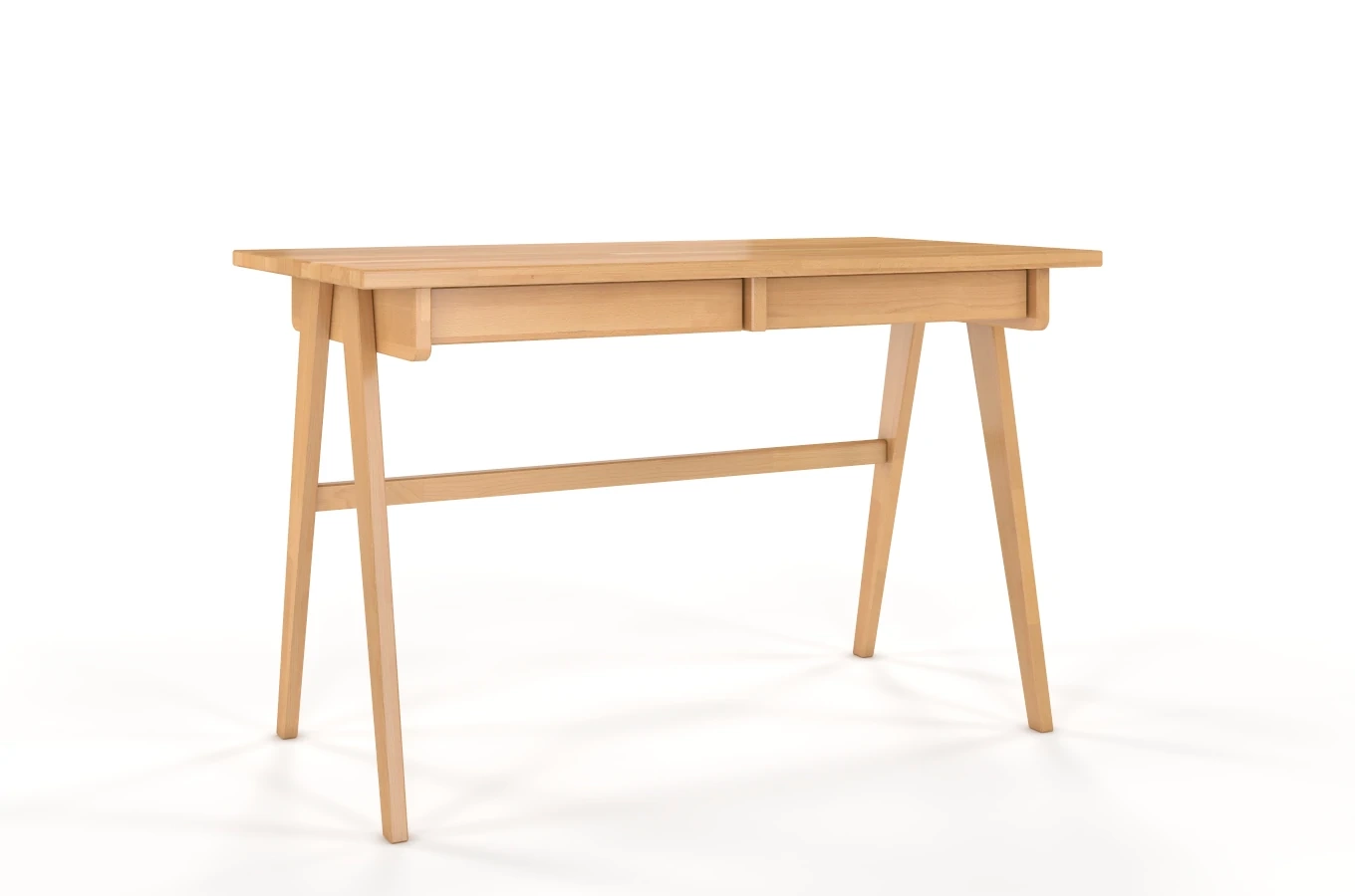 Schreibtisch / Schminktisch mit Schubladen aus Buchenholz Visby Edda / 120 x 65 cm
