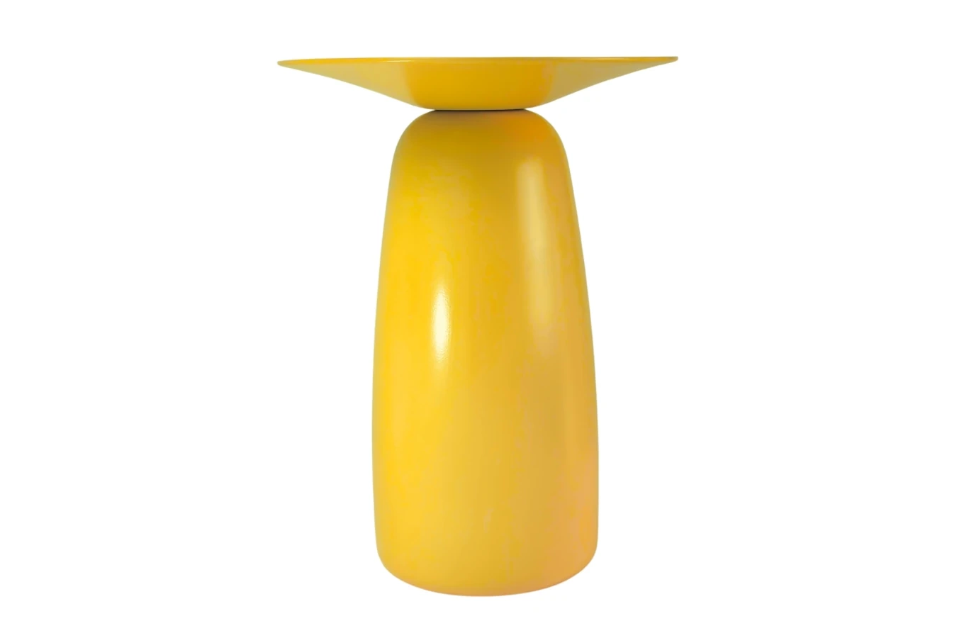 Holztisch Kayani Baobab 44 in verschiedenen Farben / Höhe 44 cm / Gelb
