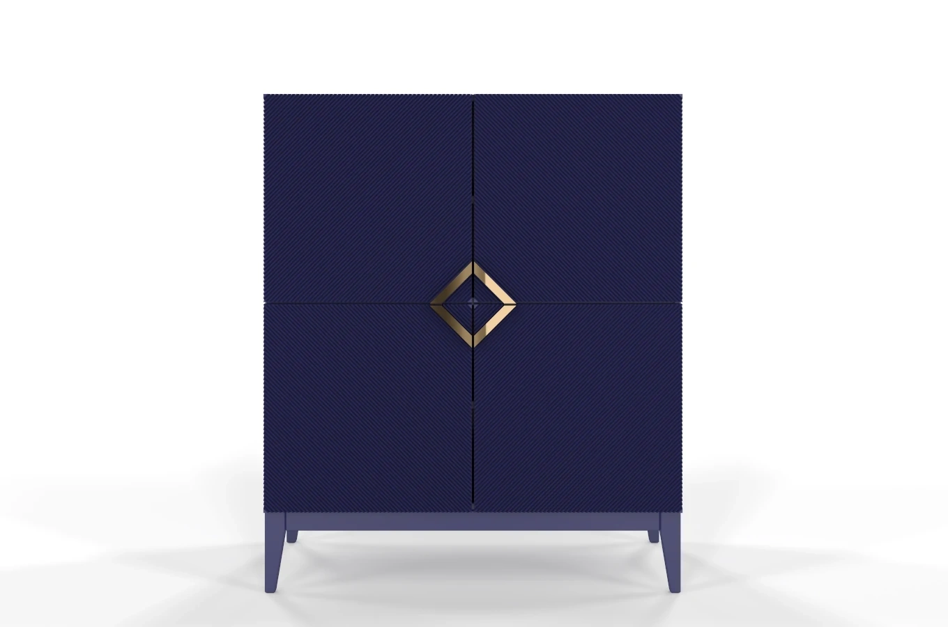 Holzkommode Visby Demi High / 100 Cm / Marineblau